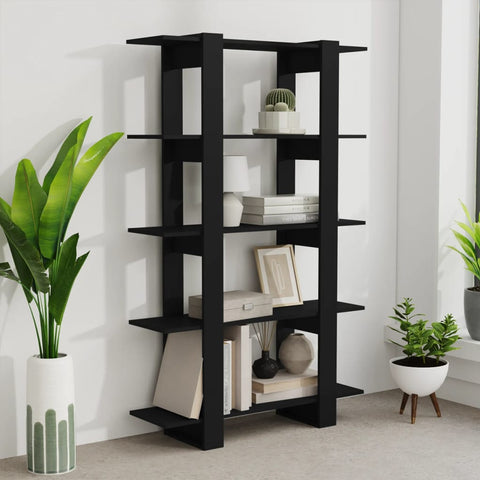 vidaXL Book Cabinet/Room Divider Black 100x30x160 cm