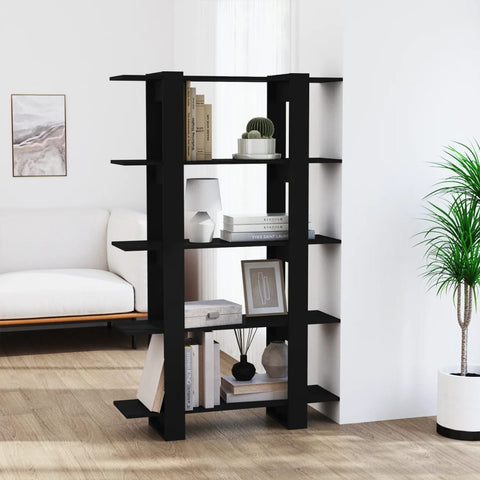 vidaXL Book Cabinet/Room Divider Black 100x30x160 cm