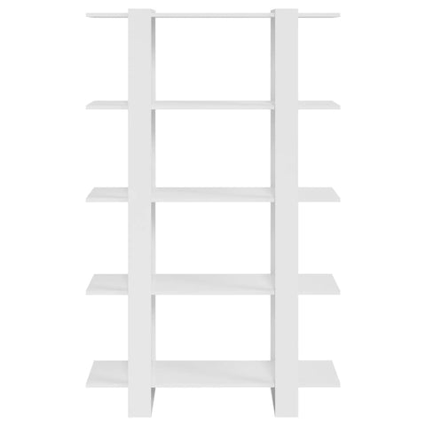 vidaXL Book Cabinet/Room Divider High Gloss White 100x30x160 cm