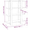 vidaXL Book Cabinet/Room Divider Black 100x30x123.5 cm