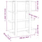 vidaXL Book Cabinet/Room Divider Sonoma Oak 100x30x123.5 cm