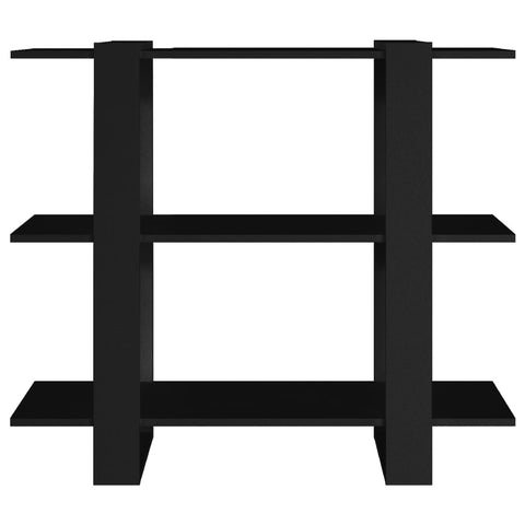 vidaXL Book Cabinet/Room Divider Black 100x30x87 cm