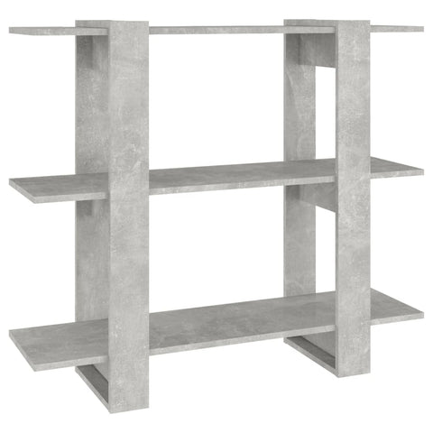 vidaXL Book Cabinet/Room Divider Concrete Grey 100x30x87 cm