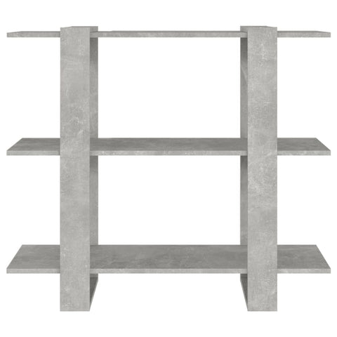 vidaXL Book Cabinet/Room Divider Concrete Grey 100x30x87 cm