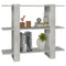 vidaXL Book Cabinet/Room Divider Concrete Grey 100x30x87 cm