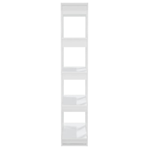 vidaXL Book Cabinet/Room Divider High Gloss White 80x30x160 cm