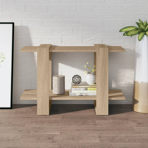 vidaXL Book Cabinet/Room Divider Sonoma Oak 80x30x51 cm