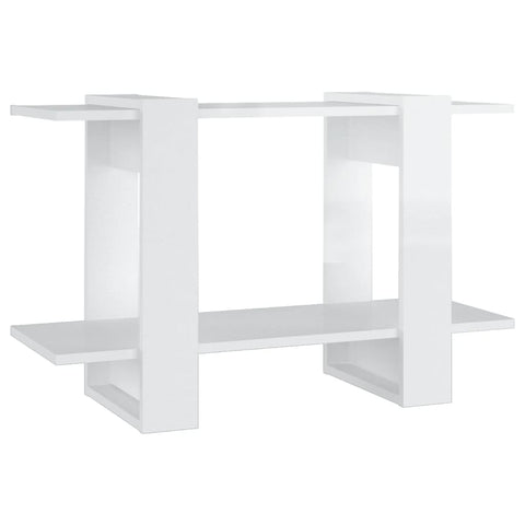 vidaXL Book Cabinet/Room Divider High Gloss White 80x30x51 cm