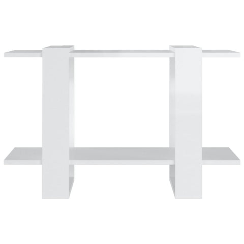 vidaXL Book Cabinet/Room Divider High Gloss White 80x30x51 cm