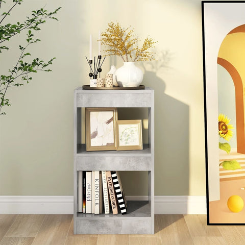vidaXL Book Cabinet/Room Divider Concrete Grey 40x30x72 cm