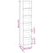 vidaXL Book Cabinet/Room Divider Black 40x30x198 cm