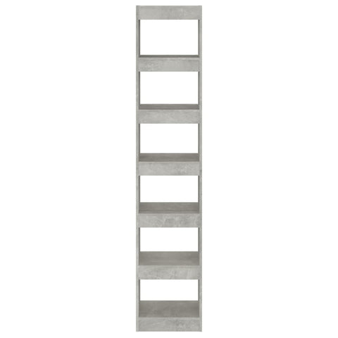 vidaXL Book Cabinet/Room Divider Concrete Grey 40x30x198 cm