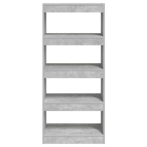 vidaXL Book Cabinet/Room Divider Concrete Grey 60x30x135 cm Engineered Wood