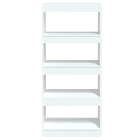 vidaXL Book Cabinet/Room Divider High Gloss White 60x30x135 cm Engineered Wood