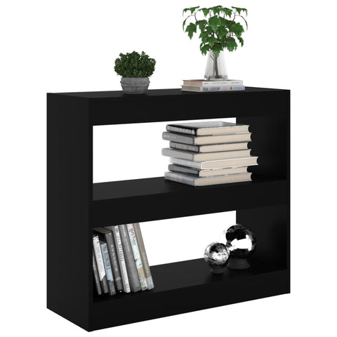 vidaXL Book Cabinet/Room Divider Black 80x30x72 cm