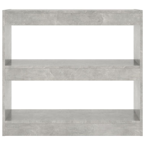 vidaXL Book Cabinet/Room Divider Concrete Grey 80x30x72 cm