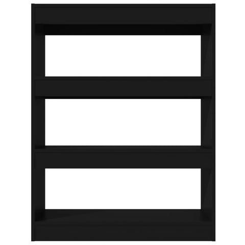 vidaXL Book Cabinet/Room Divider Black 80x30x103 cm Engineered wood
