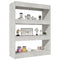 vidaXL Book Cabinet/Room Divider Concrete Grey 80x30x103 cm Engineered wood