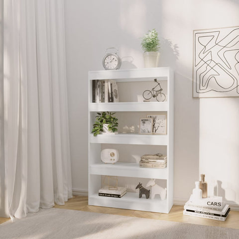 vidaXL Book Cabinet/Room Divider White 80x30x135 cm Engineered Wood
