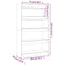 vidaXL Book Cabinet/Room Divider Black 80x30x135 cm Engineered Wood