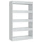 vidaXL Book Cabinet/Room Divider High Gloss White 80x30x135 cm Engineered Wood