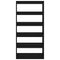 vidaXL Book Cabinet/Room Divider Black 80x30x166 cm Engineered Wood