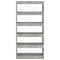 vidaXL Book Cabinet/Room Divider Concrete Grey 80x30x166 cm Engineered Wood