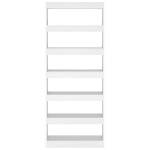 vidaXL Book Cabinet/Room Divider White 80x30x198 cm Engineered Wood