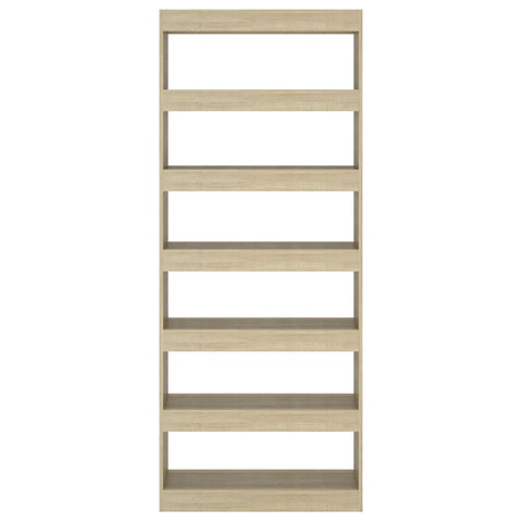 vidaXL Book Cabinet/Room Divider Sonoma Oak 80x30x198 cm Engineered Wood