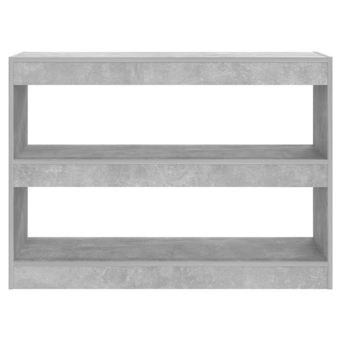 vidaXL Book Cabinet/Room Divider Concrete Grey 100x30x72 cm