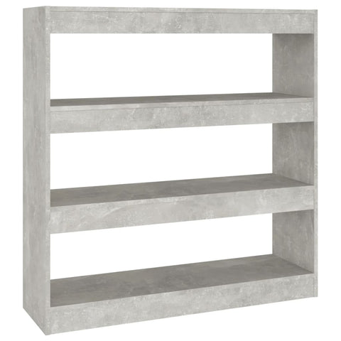 vidaXL Book Cabinet/Room Divider Concrete Grey 100x30x103 cm