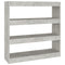 vidaXL Book Cabinet/Room Divider Concrete Grey 100x30x103 cm