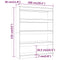vidaXL Book Cabinet/Room Divider Black 100x30x135 cm