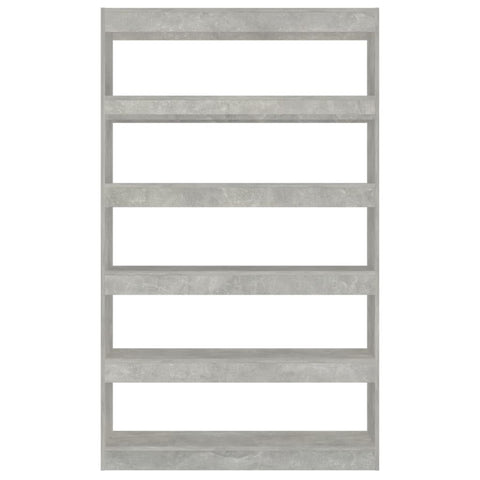 vidaXL Book Cabinet/Room Divider Concrete Grey 100x30x166 cm