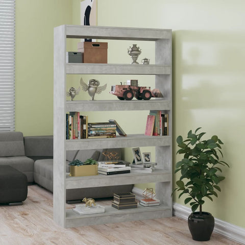 vidaXL Book Cabinet/Room Divider Concrete Grey 100x30x166 cm