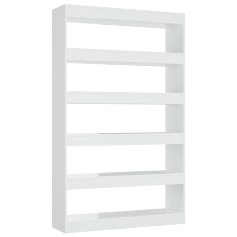 vidaXL Book Cabinet/Room Divider High Gloss White 100x30x166 cm