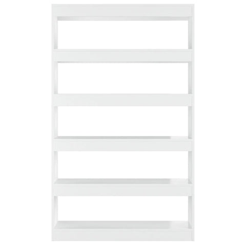 vidaXL Book Cabinet/Room Divider High Gloss White 100x30x166 cm