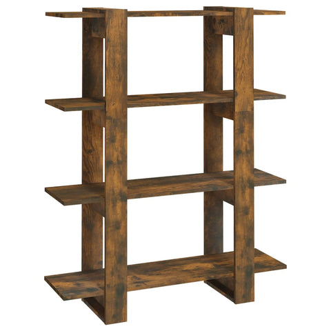 vidaXL Book Cabinet/Room Divider Smoked Oak 100x30x123.5 cm