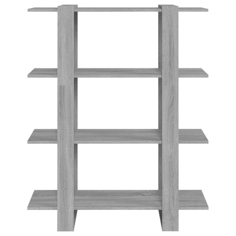 vidaXL Book Cabinet/Room Divider Grey Sonoma 100x30x123.5 cm