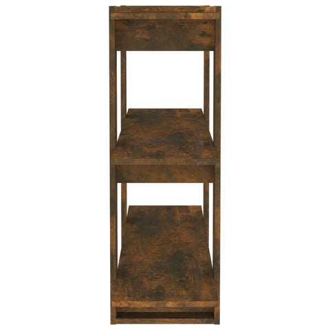 vidaXL Book Cabinet/Room Divider Smoked Oak 100x30x87 cm