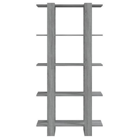 vidaXL Book Cabinet/Room Divider Grey Sonoma 80x30x160 cm Engineered Wood