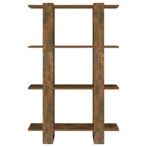 vidaXL Book Cabinet/Room Divider Smoked Oak 80x30x123.5 cm
