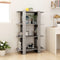 vidaXL Book Cabinet/Room Divider Grey Sonoma 80x30x123.5 cm