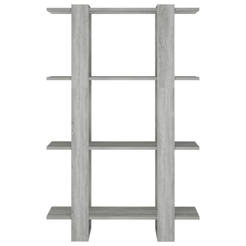 vidaXL Book Cabinet/Room Divider Grey Sonoma 80x30x123.5 cm