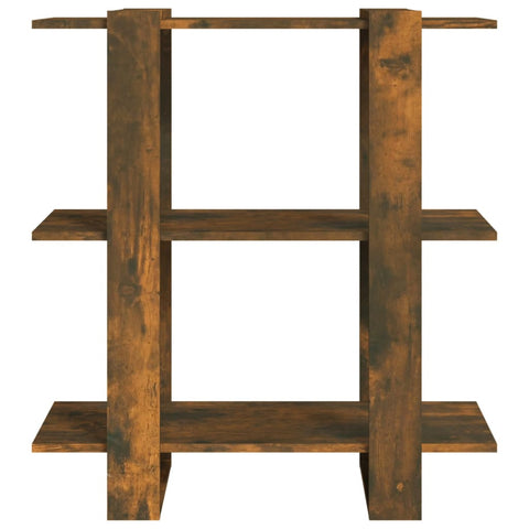 vidaXL Book Cabinet/Room Divider Smoked Oak 80x30x87cm