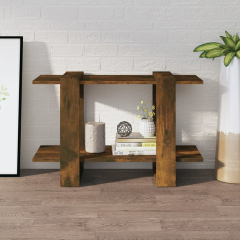 vidaXL Book Cabinet/Room Divider Smoked Oak 80x30x51 cm