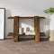 vidaXL Book Cabinet/Room Divider Smoked Oak 80x30x51 cm
