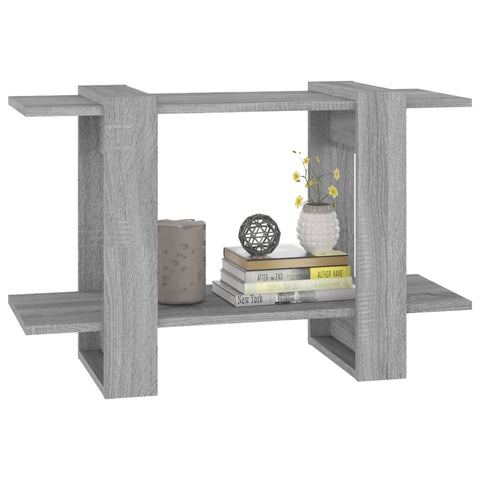 vidaXL Book Cabinet/Room Divider Grey Sonoma 80x30x51 cm