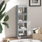 vidaXL Book Cabinet/Room Divider Grey Sonoma 40x30x135 cm