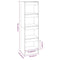 vidaXL Book Cabinet/Room Divider Grey Sonoma 40x30x135 cm